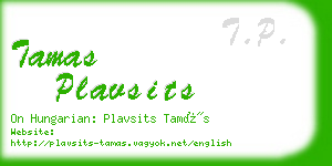 tamas plavsits business card